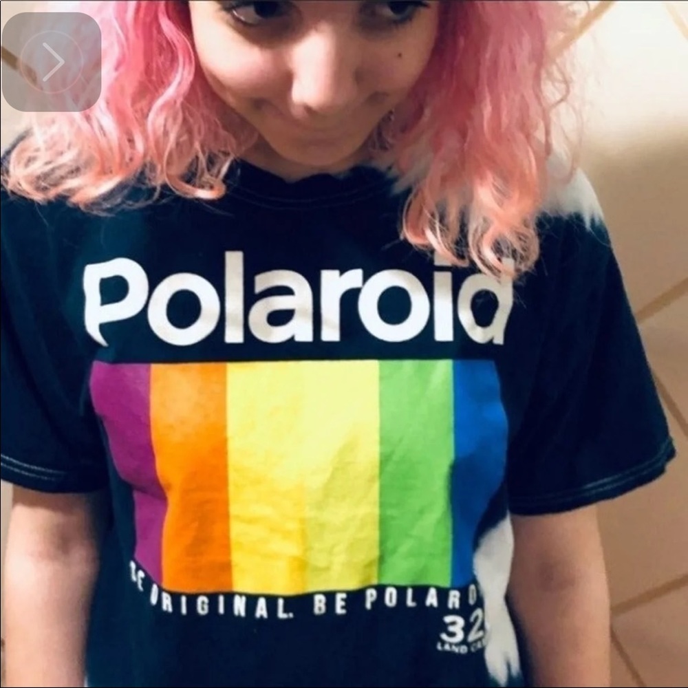 Limited edition black tie dye “Polaroid” tee